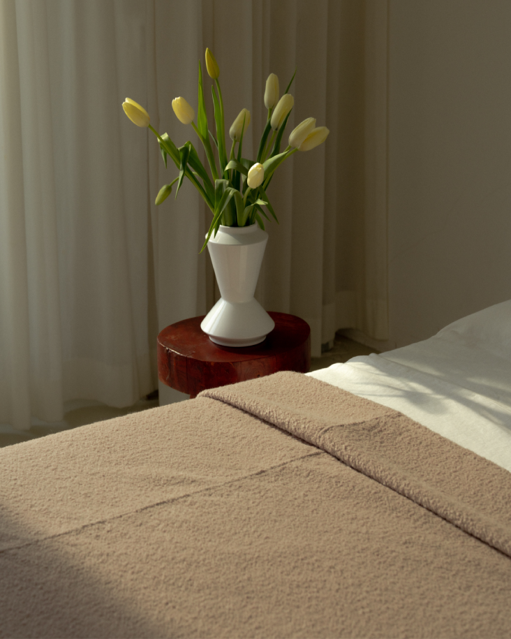 Bouclé Bedcover - Petal Taupe