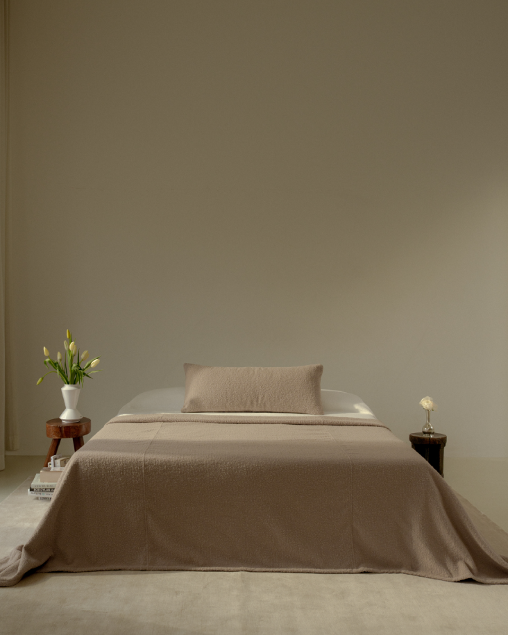 Bouclé Bedcover - Petal Taupe