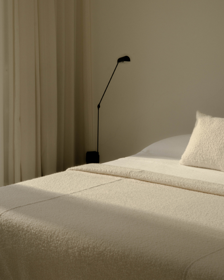 Bouclé Bedcover - Limestone